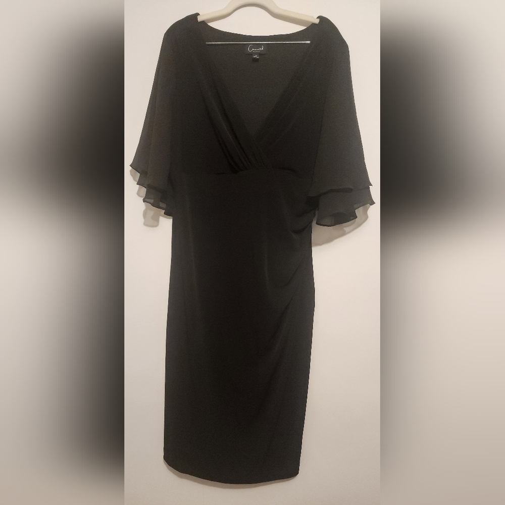 🌷🌸Connected Apparel Elegant Black Long Sleeve Dress